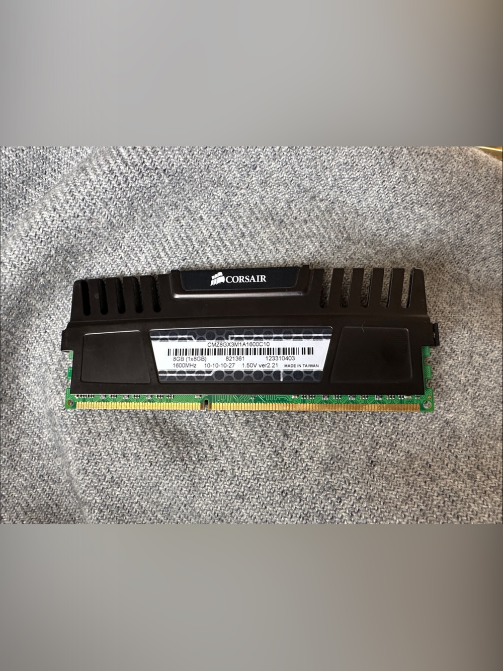 Corsair Black DDR Desktop RAM Module 8GB (1x8GB)